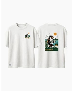 Bleubird Pete The Penguin Short Sleeve T-Shirt - White