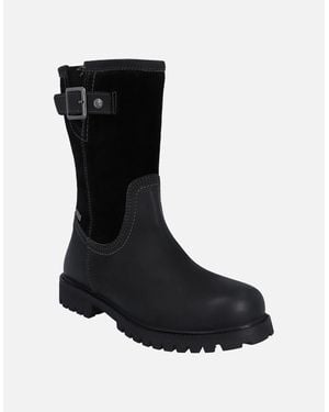 HUNTER Canna Ankle Boot Leather Boots - Black