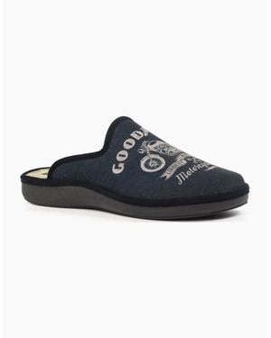 Goodyear Huxley Mule Slippers - Blue