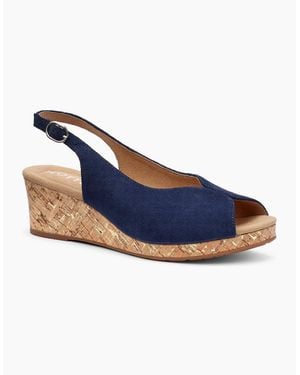 Hotter Atlantic Wedge Sandals - Blue