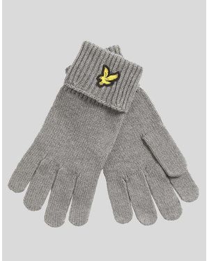 Lyle & Scott Merino Wool Blend Gloves - Grey