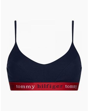 Tommy Hilfiger Organic Cotton String Bralette, Blazer - Blue