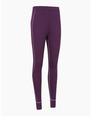 Mountain Warehouse Ladies Asgard Merino Wool Thermal Base Layer Leggings - Purple