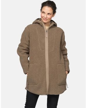 Ilse Jacobsen Bonded Pile Hooded Jacket - Natural
