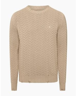 Replay Crewneck Jumper - Natural