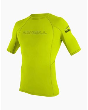 O'neill Sportswear Basic Skins Short Sleeve Rash Guard - Yellow