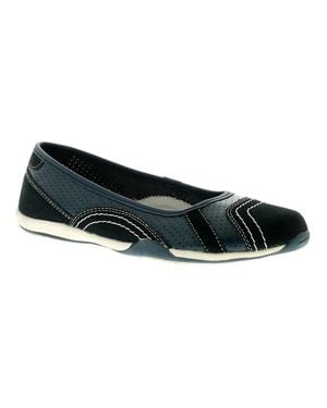 Strollers Flat Shoes Jackie Leather Slip On Uk Size - Black