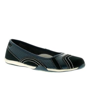Strollers Flat Shoes Jackie Leather Slip On Uk Size - Black