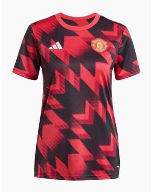 adidas Ladies Pre-Match Manchester United Fc Football Jersey - Red