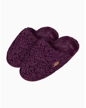 Barts Vensie Soft Teddy Fur Slippers - Purple