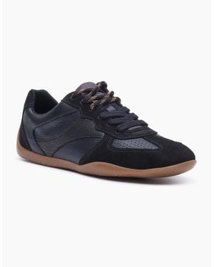 Hush Puppies Jovie Leather Trainers - Blue