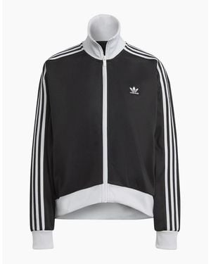 adidas Originals Track High Neck Ribbed Cuff Jacket - Black