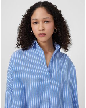 French Connection Rhodes Wider Stripe Popover - Blue