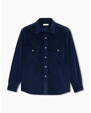 Boglioli Brushed Cotton Shirt - Blue
