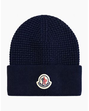 Moncler Logo Beanie - Blue