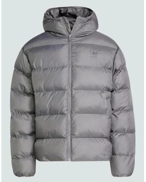 adidas Originals Tonal Hooded Puffer Jacket - Grey