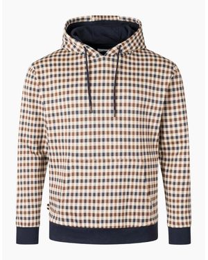 Aquascutum Active Club Check Hoodie - Grey