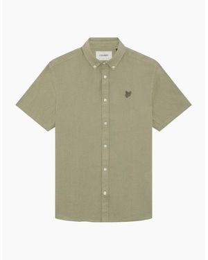 Lyle & Scott Lyle & Scott Short Sleeve Linen Shirt - Green