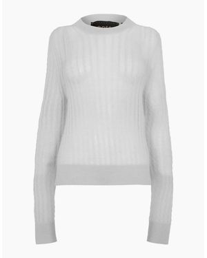 BOSS Crew Neck Long Sleeve Sweatshirt - White