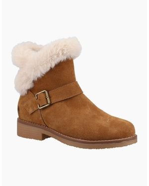 Hush Puppies Hannah Wide Fit Boot Ankle Boots Tan - Brown