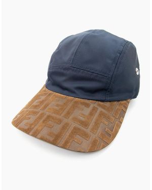 Fendi Limited Edition Ff Nylon Baseball Cap - Blue