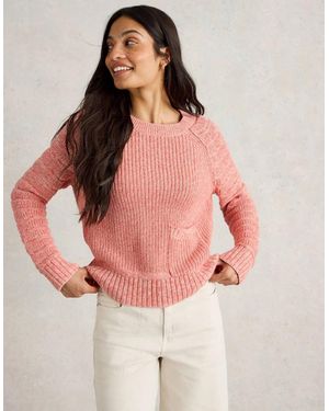 White Stuff Cindy Cotton Jumper Mid Coral - Pink