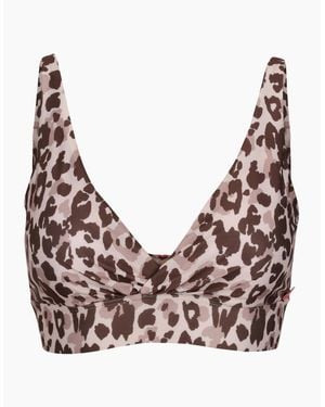 Regatta Ladies Paloma Leopard Print Bikini Top - Grey