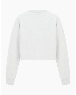 Miso Cropped Sweatshirt - White