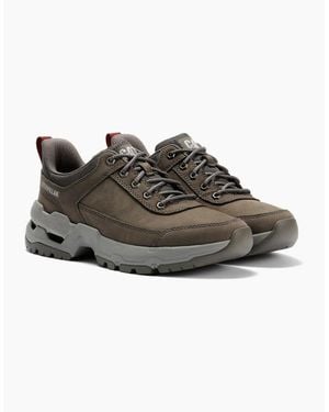 Caterpillar Surge Hiker Lo Waxy Nubuck Dark Gull Lace-Up Shoes - Brown