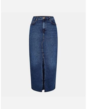 Pieces Skirt Midi Pencil Skirt - Blue