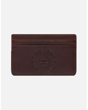 Belstaff Wheatle Leather Card Holder Antique - Brown