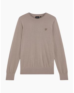 Lyle & Scott Crew Neck Long Sleeve Regular Fit Jumper - Grey