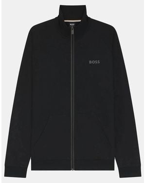 BOSS Boss Authentic Zip Loungewear Jacket 50545564 - Black