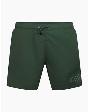 Philipp Plein Plein Sport Monotone Logo Medium Beach Shorts - Green