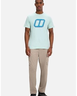 Berghaus Glitched Blocks T-Shirt - Blue