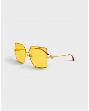 CASABLANCA Stainless Steel Square Sunglasses Canary - Metallic