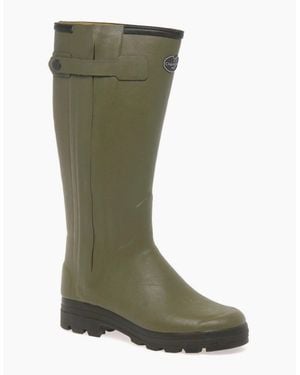 Le Chameau Chasseur Cuir Wellingtons - Green