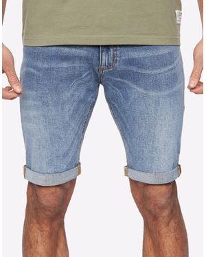 Duck and Cover Duck And Cover Duck And Cover Zeki Shorts Stone Wash - Blue