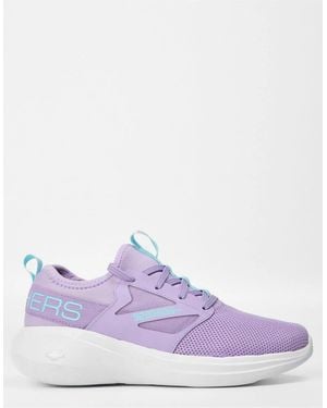 Skechers Go Run Fast Lace Up Low Top Trainers - Purple