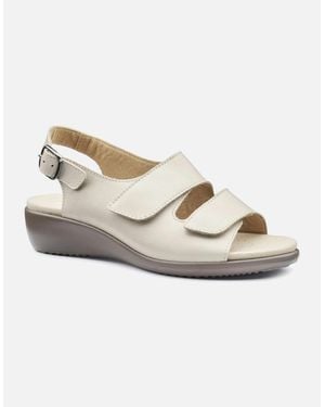 Hotter Easy Ii Extra Wide Wedge Sandals - White
