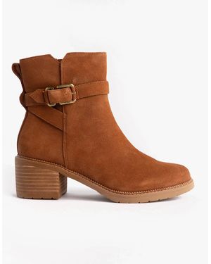 TOMS Hailey Buckle Ankle Boots - Brown