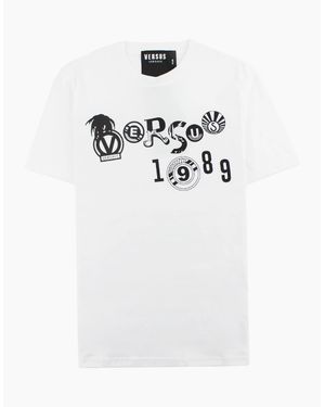 Versus Versace Versus Slim Fit Print T-Shirt - White