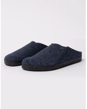 Birkenstock Clogs Anatomically Shaped Cork-Latex Footbed (Shearling Footbed) Upper: Wool Felt Footbed Lining: Shearling Sole: Latex Details: C - Blue