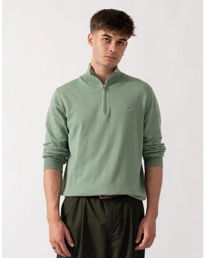GANT Classic Cotton Shield Logo Half Zip Jumper - Grey