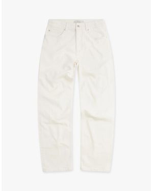 Vingt Quatre Denim Vingt Quatre Straight Fit Chalk Jeans - White