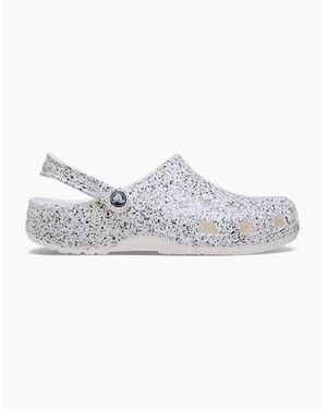 Crocs™ Classic Speckled Shuv Clogs - White