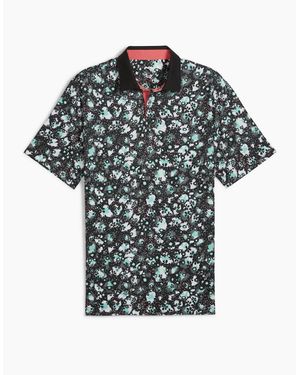 PUMA Cloudspun Abstract Camo Polo Shirt - Black