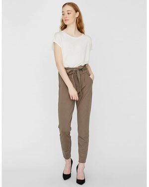 Vero Moda High Waisted Trousers - White