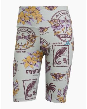 adidas Farm Bike Graphic Compression Biking Shorts - Grey