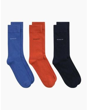GANT 3-Pack Soft Cotton Socks - Blue